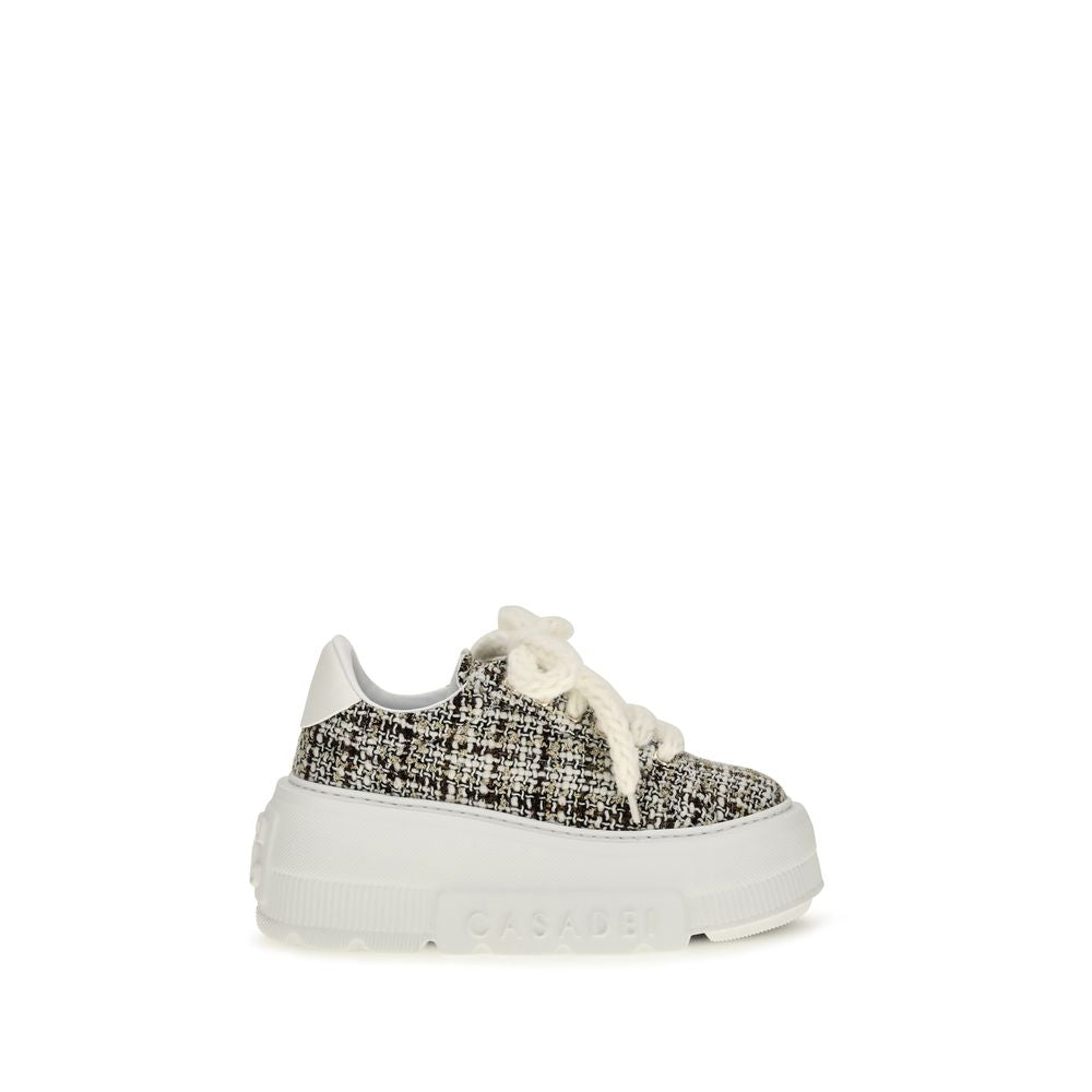 Casadei Multicolor Fabric Platform Sneakers