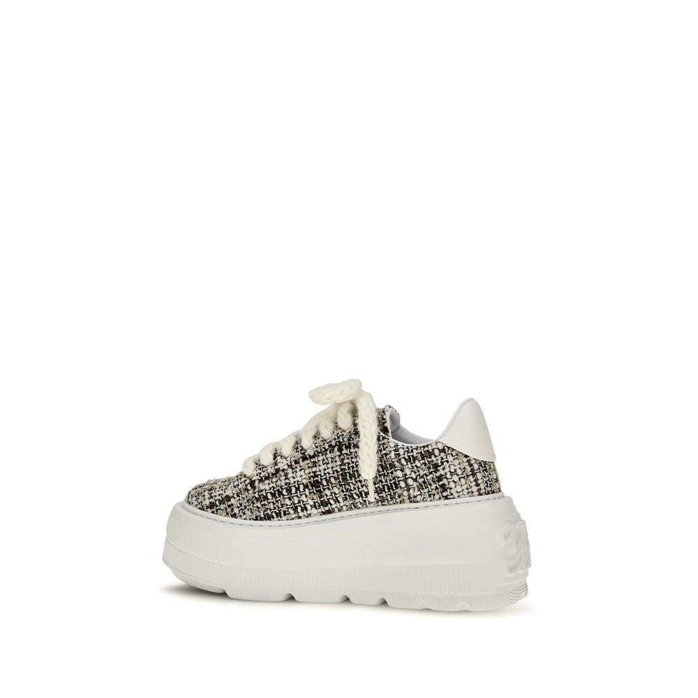 Casadei Multicolor Fabric Platform Sneakers