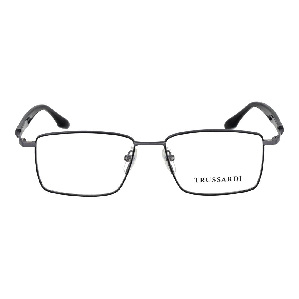 Trussardi Grau-Silberne Brillengestelle aus Edelstahl