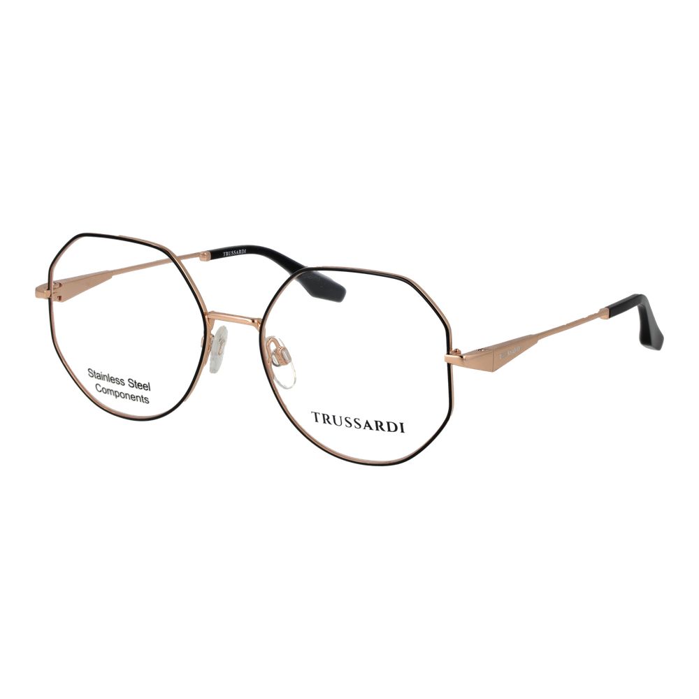Trussardi Schwarze Edelstahlbrille (Gestell)