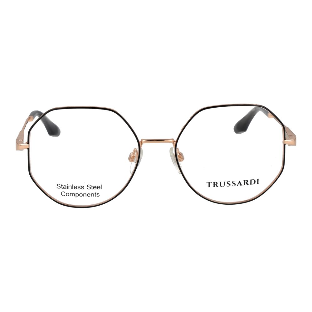 Trussardi Schwarze Edelstahlbrille (Gestell)