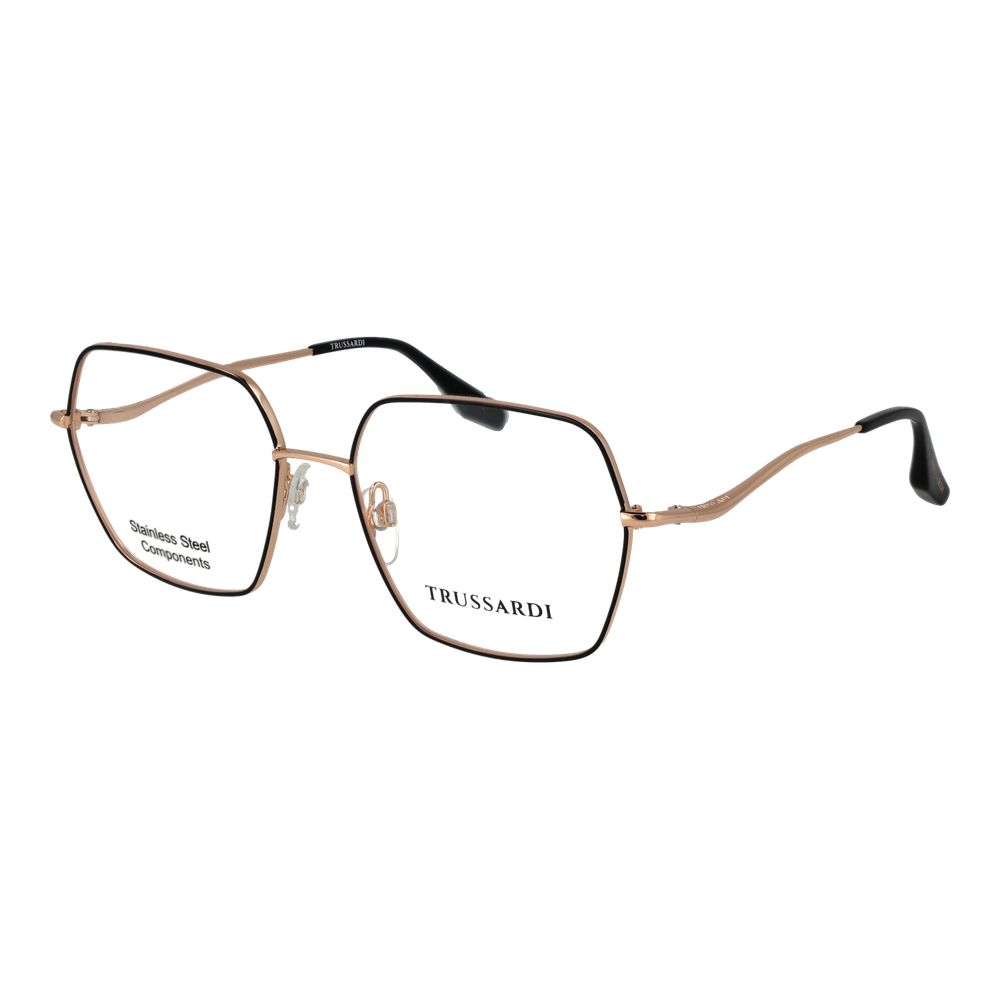 Trussardi Schwarze Edelstahlbrille (Gestell)
