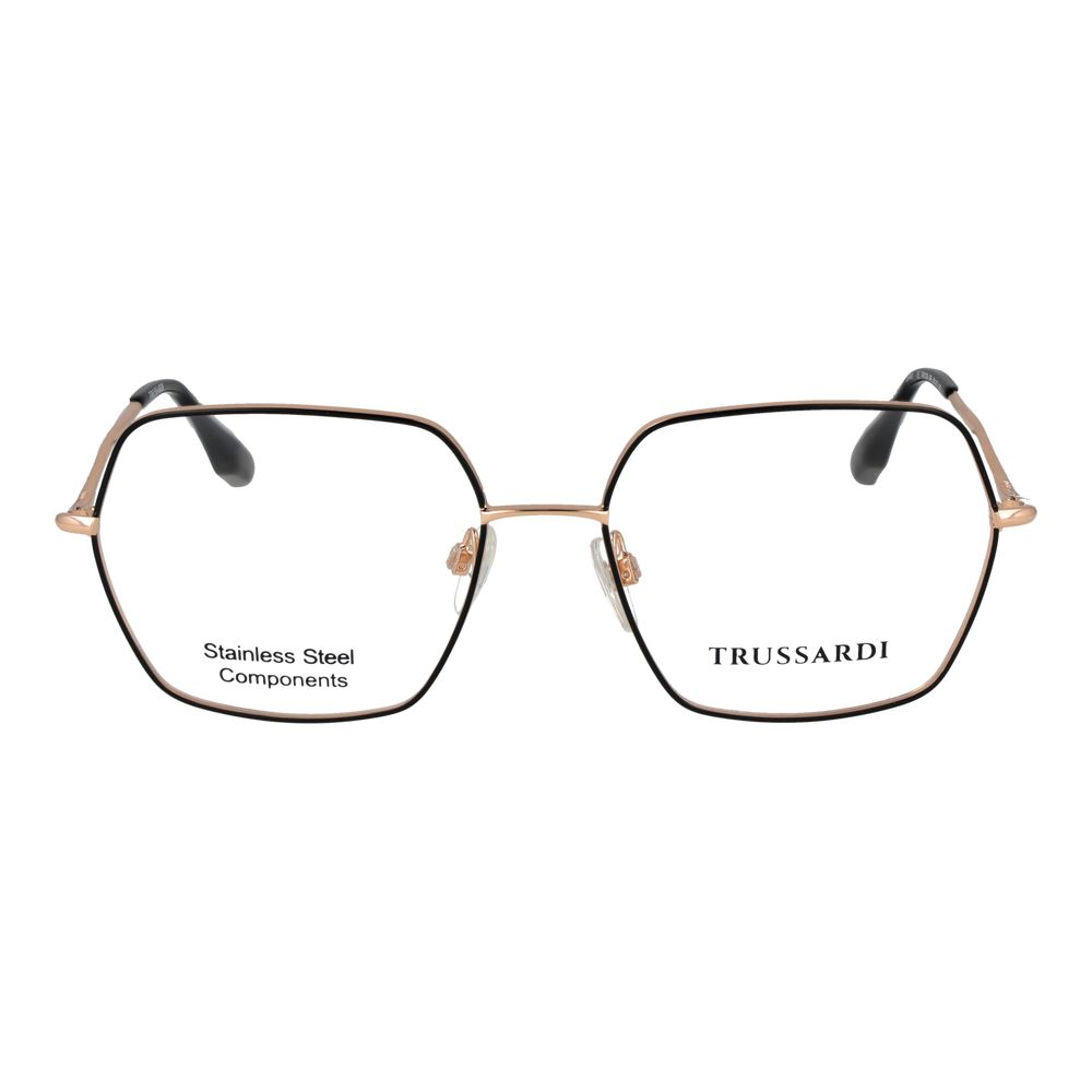 Trussardi Schwarze Edelstahlbrille (Gestell)