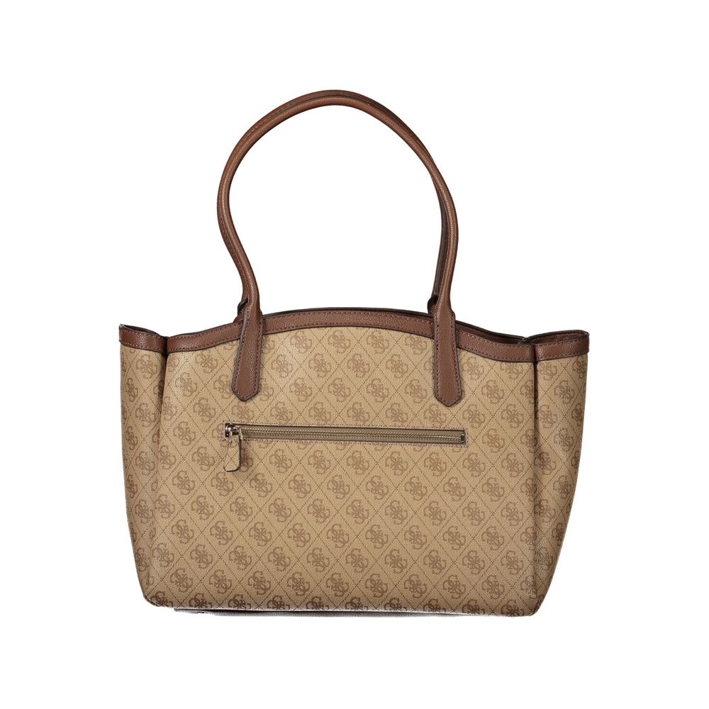Guess Jeans Beige Polyurethan Damentasche
