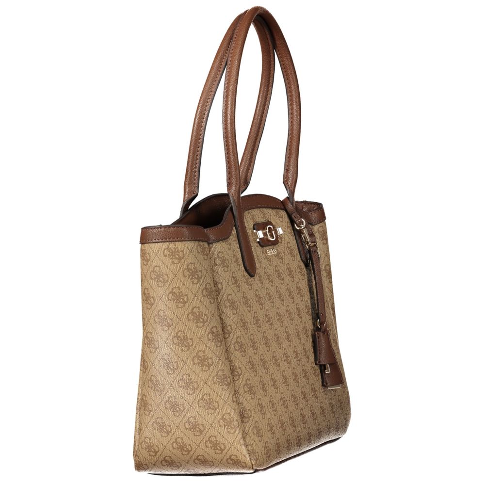 Guess Jeans Beige Polyurethan Damentasche