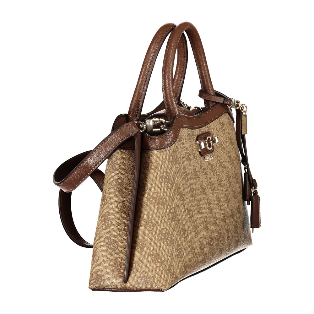 Guess Jeans Beige Polyurethane Damen Handtasche