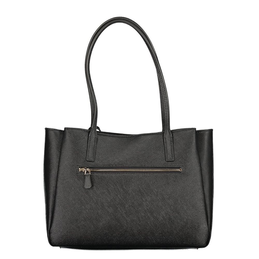 Guess Jeans Schwarze Handtasche aus Polyethylen