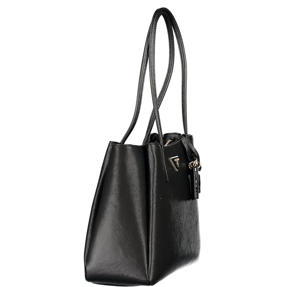 Guess Jeans Schwarze Handtasche aus Polyethylen