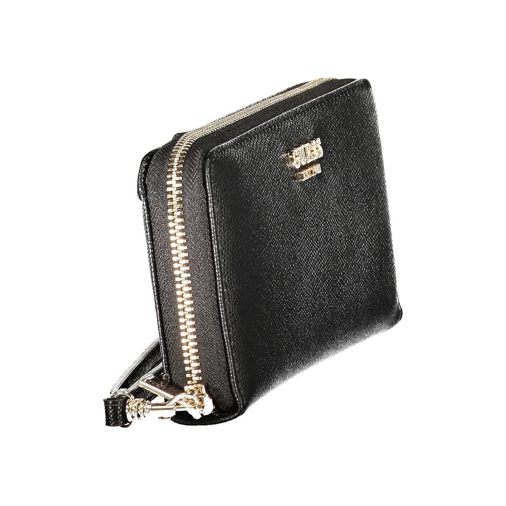 Guess Jeans Nero Damen-Portemonnaie aus Polyurethan