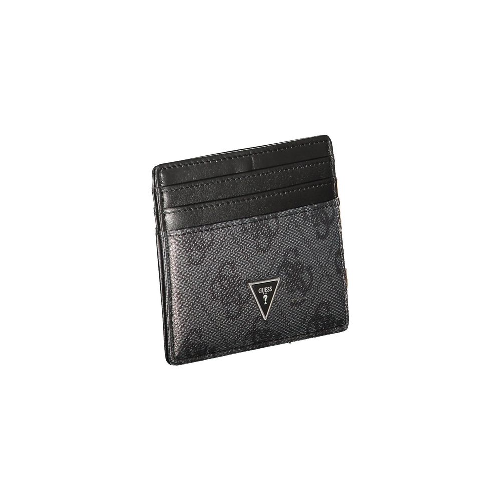 Guess Jeans Schwarzes Leder Portemonnaie für Herren