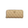 Guess Jeans Beige Polyurethan Damen Geldbörse mit funktionalen Fächern