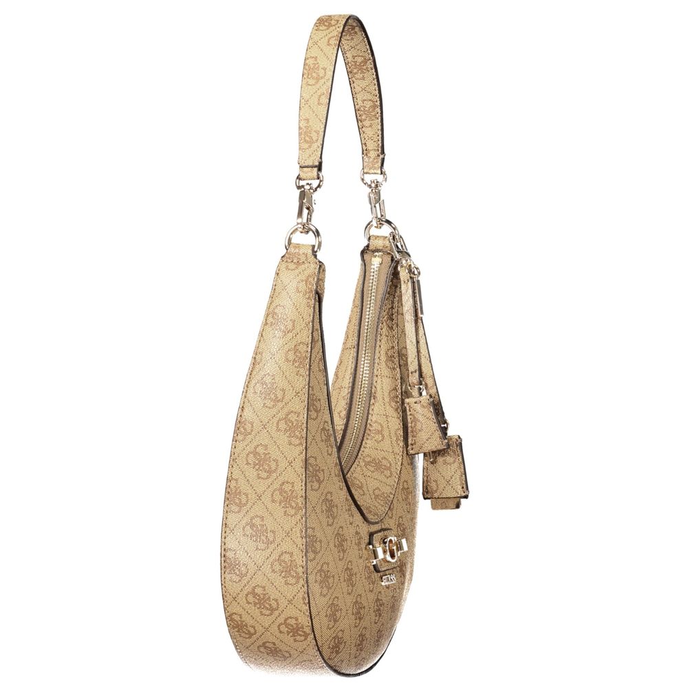 Guess Jeans Beige Polyurethane Damen Handtasche