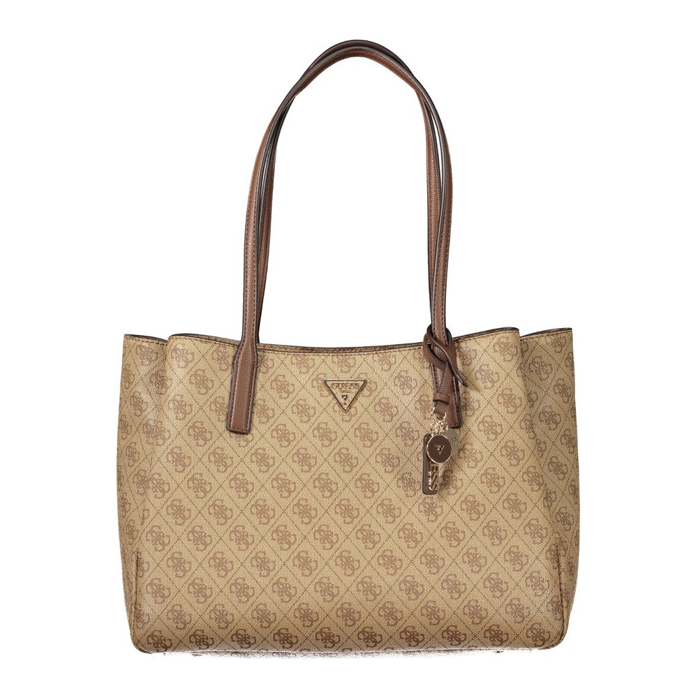 Guess Jeans Beige Polyurethane Damen Handtasche