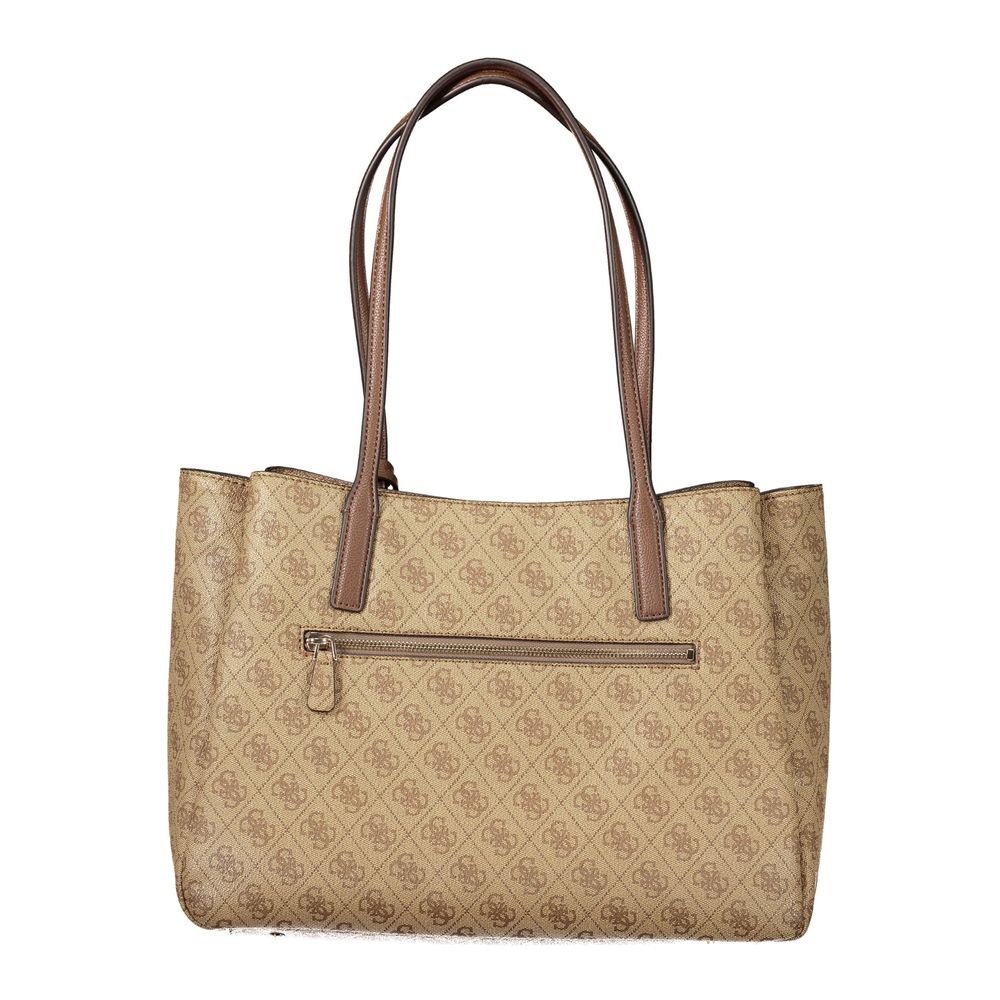 Guess Jeans Beige Polyurethane Damen Handtasche