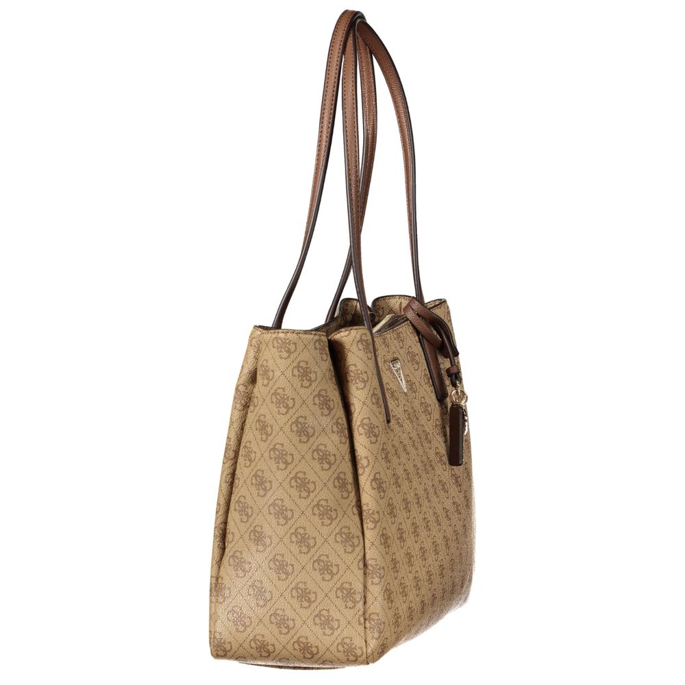 Guess Jeans Beige Polyurethane Damen Handtasche