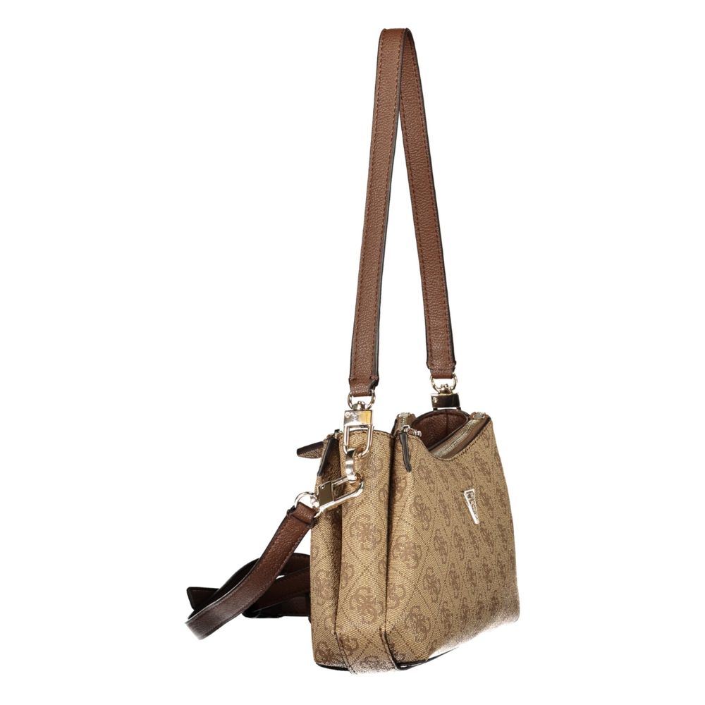 Guess Jeans Beige Polyurethane Damen Handtasche