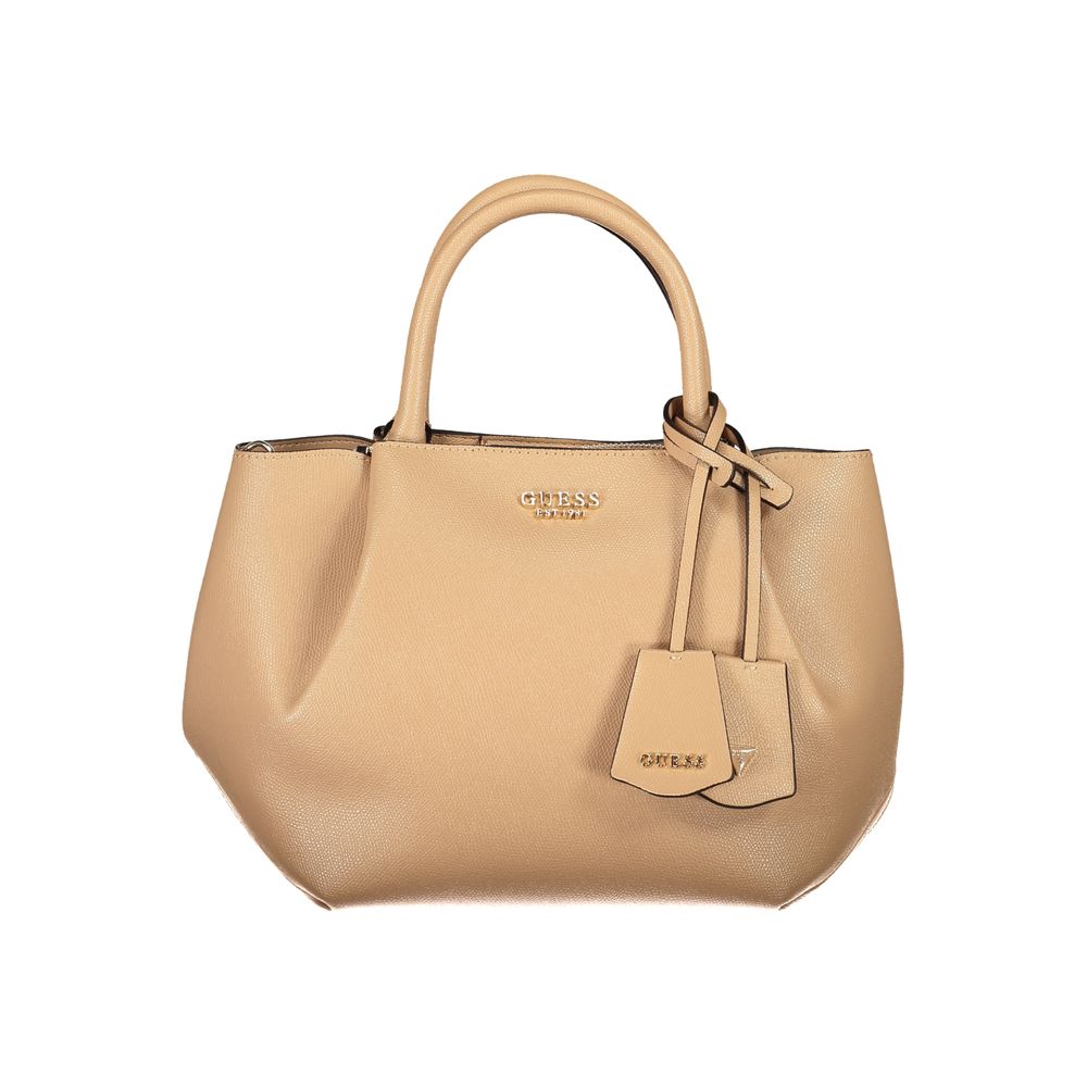 Guess Jeans Beige Polyurethane Damen Handtasche