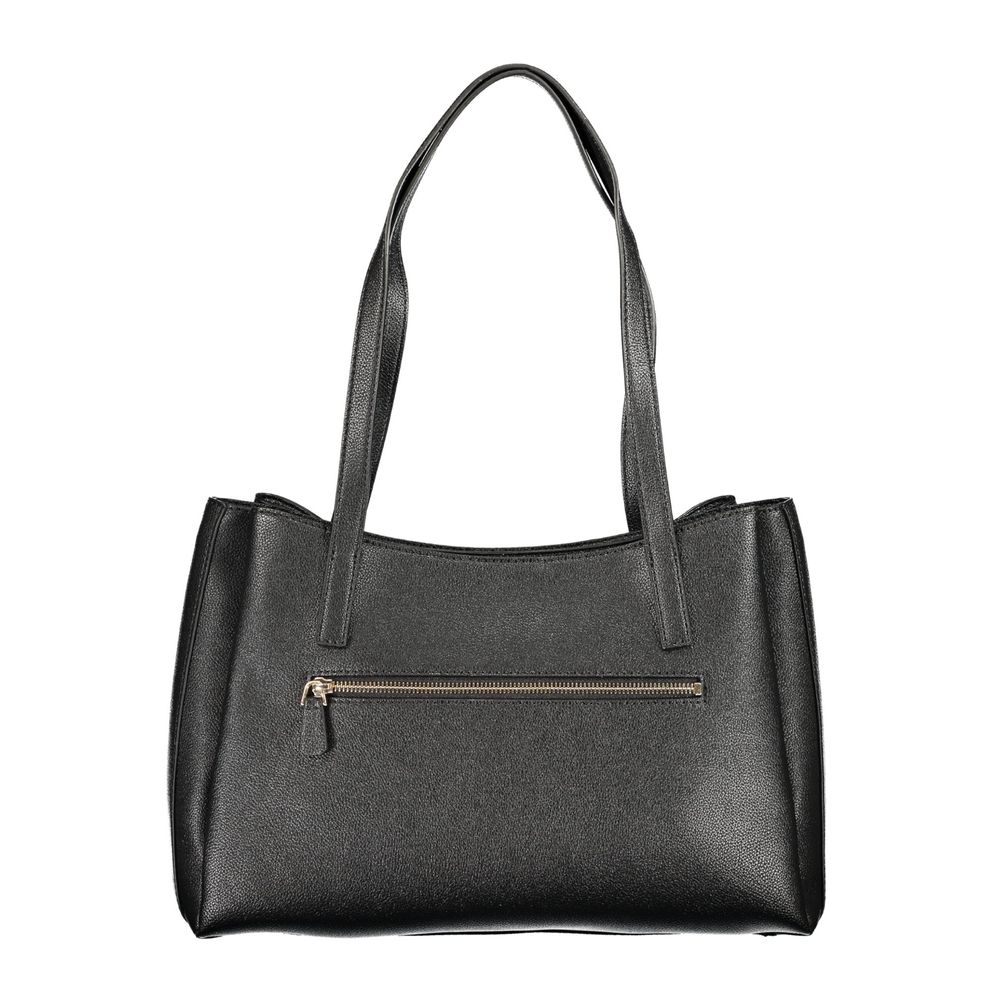 Guess Jeans Nero Polyurethane Damenhandtasche