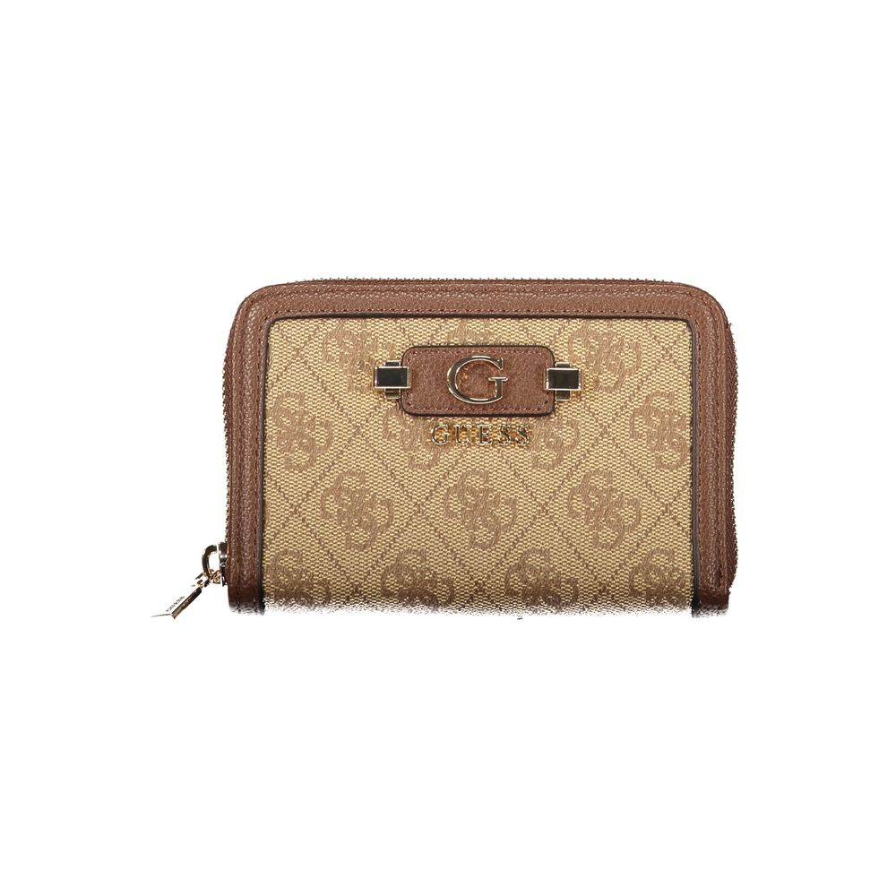 Guess Jeans Beige Polyurethane Damen Geldbörse