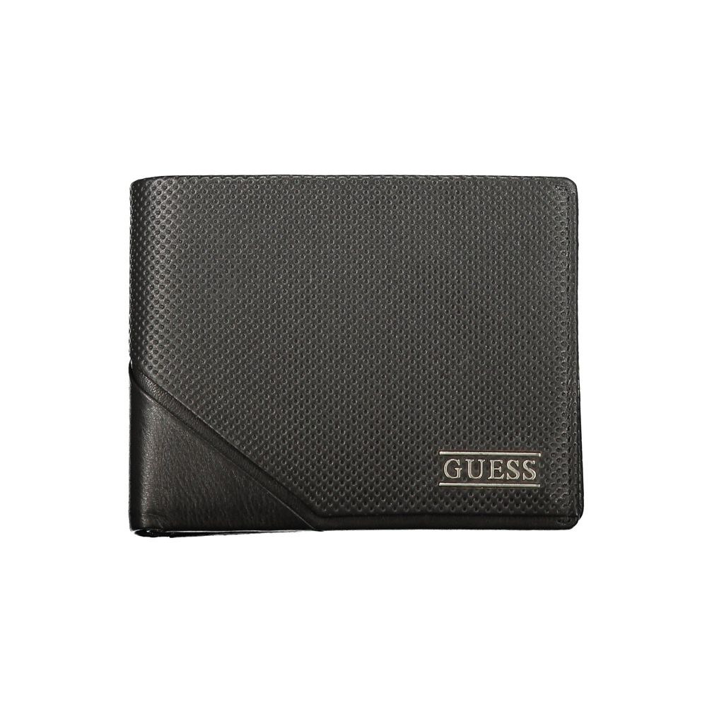 Guess Jeans Schwarzes Leder Portemonnaie