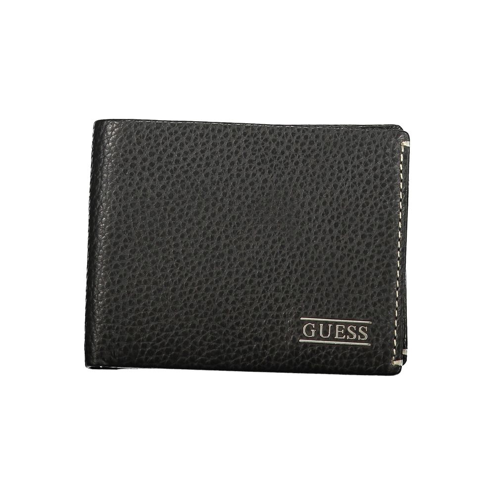 Guess Jeans Schwarzes Leder Portemonnaie