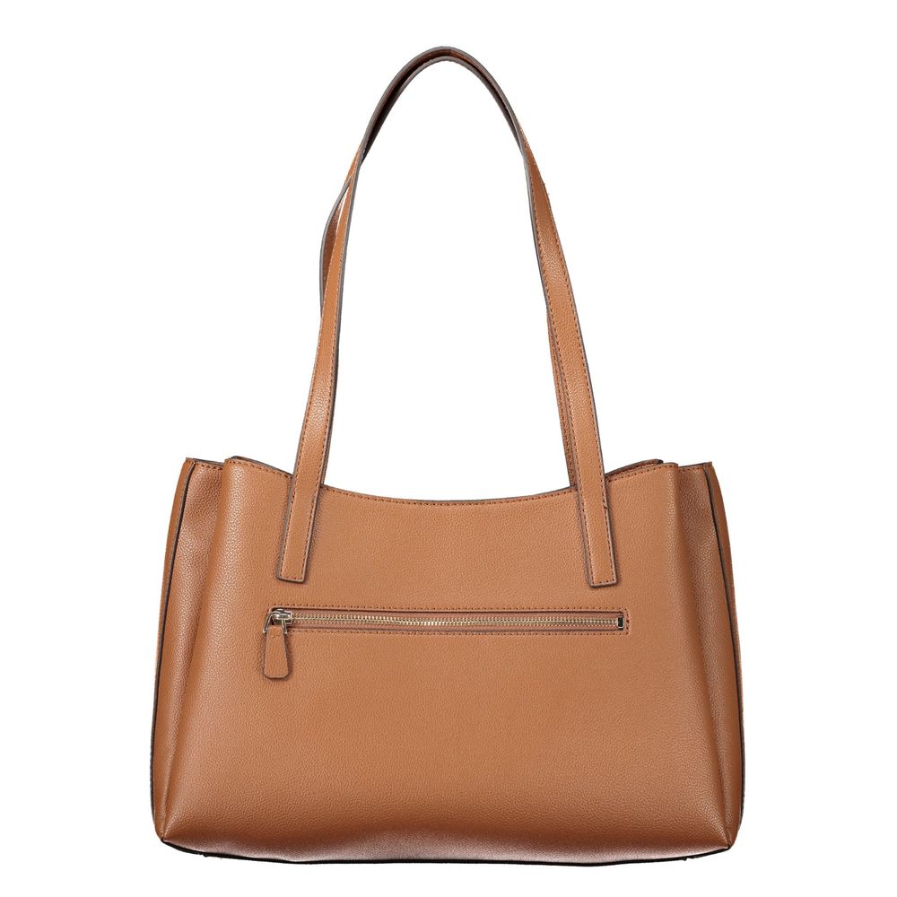 Guess Jeans Braune Handtasche aus Polyethylen