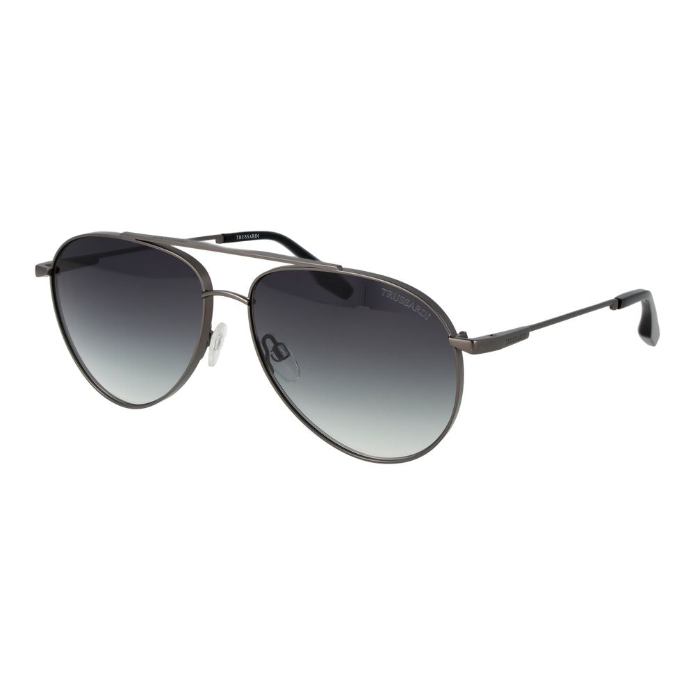 Trussardi Graue Sonnenbrille aus Edelstahl