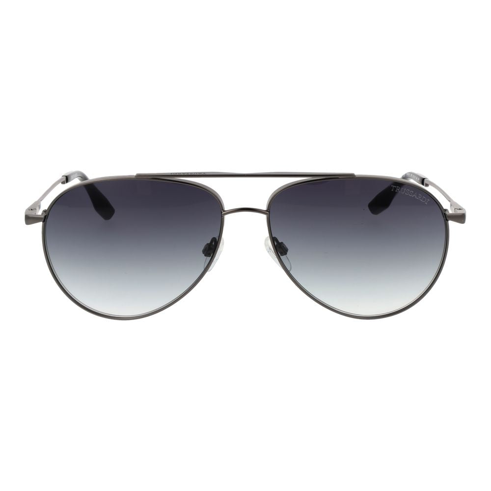 Trussardi Graue Sonnenbrille aus Edelstahl