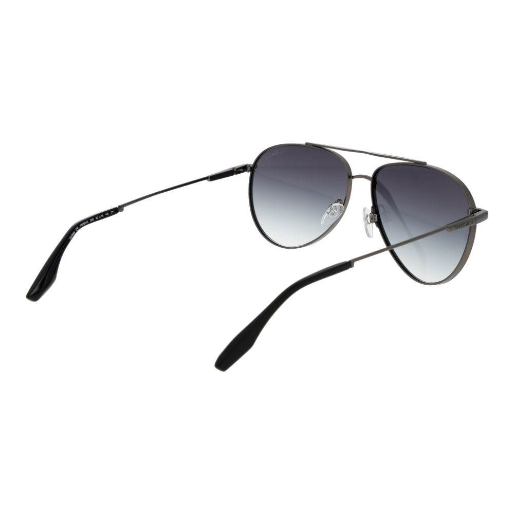 Trussardi Graue Sonnenbrille aus Edelstahl