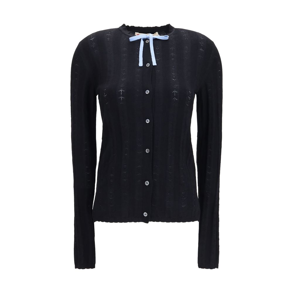 Marni Strickjacke aus schwarzer Wolle Oves Aries