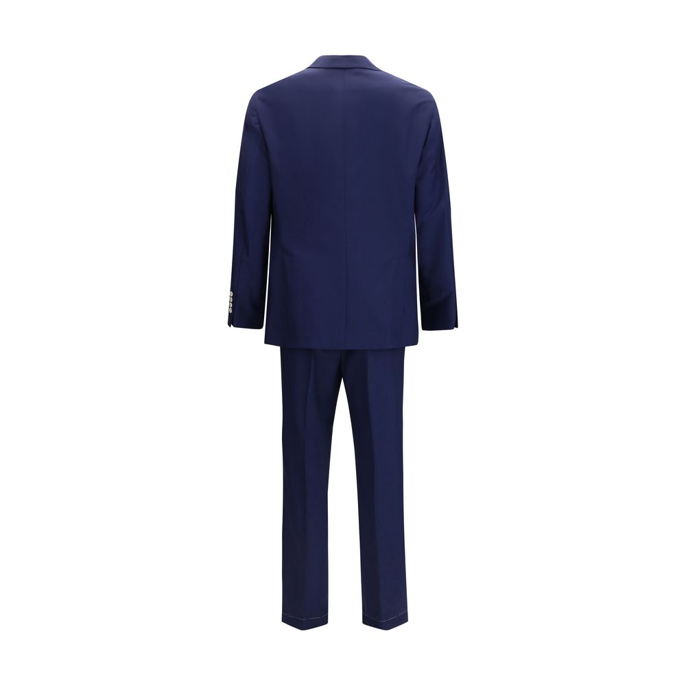 Brunello Cucinelli Blauer Wollanzug Oves Aries Zweiteiler