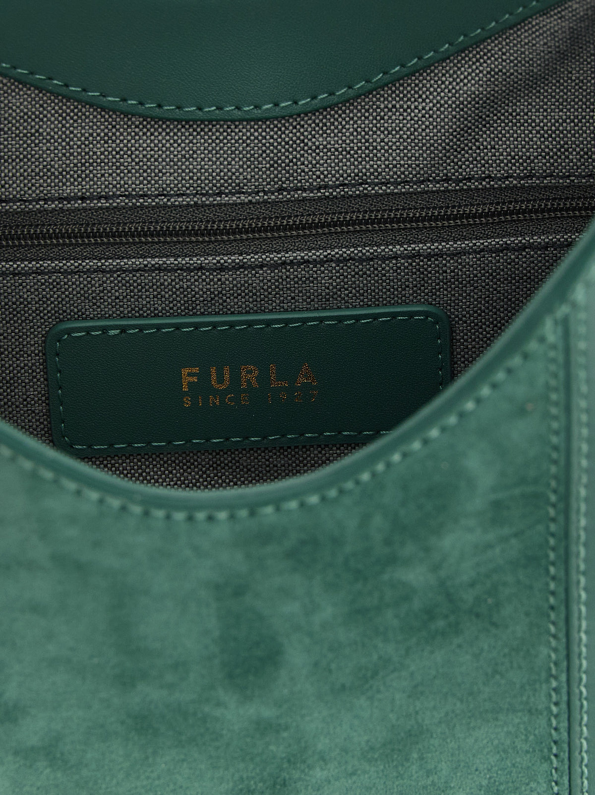 Furla Zweifarbige Schultertasche aus Kalbsleder
