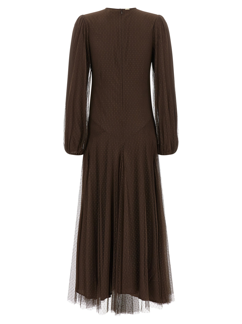 Twinset Braunes Polyester-Maxikleid