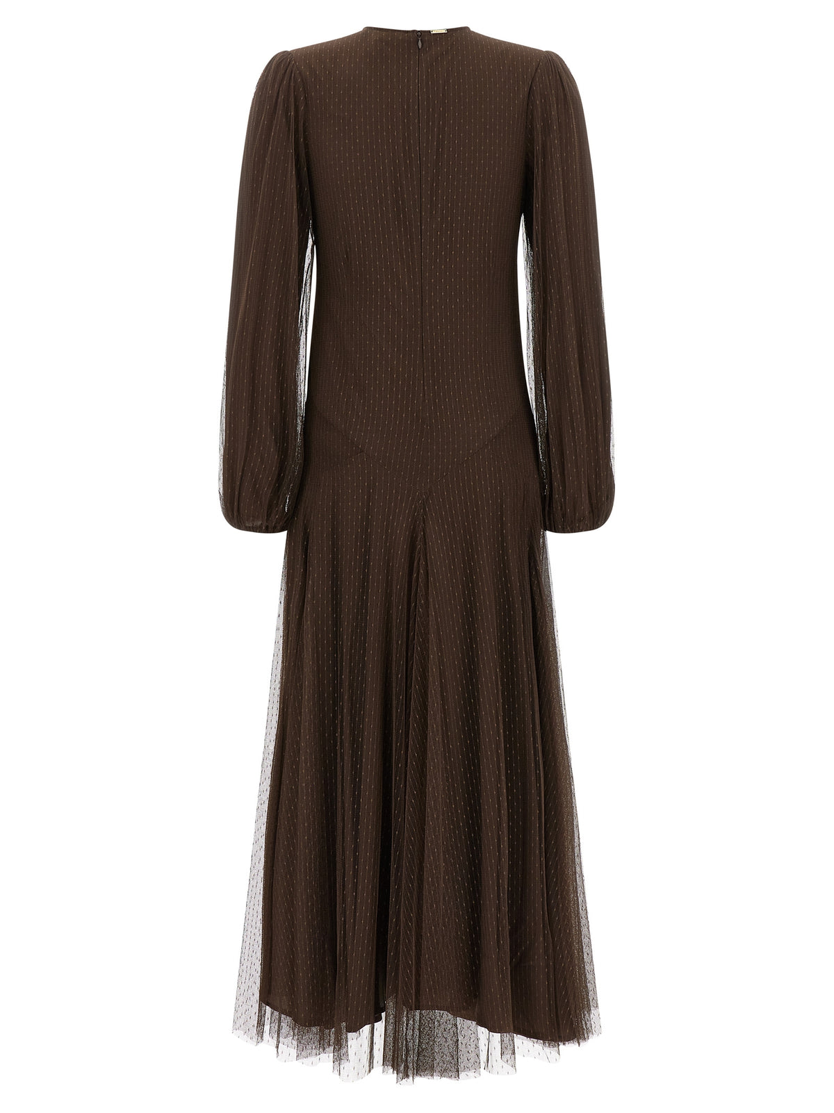 Twinset Braunes Polyester-Maxikleid