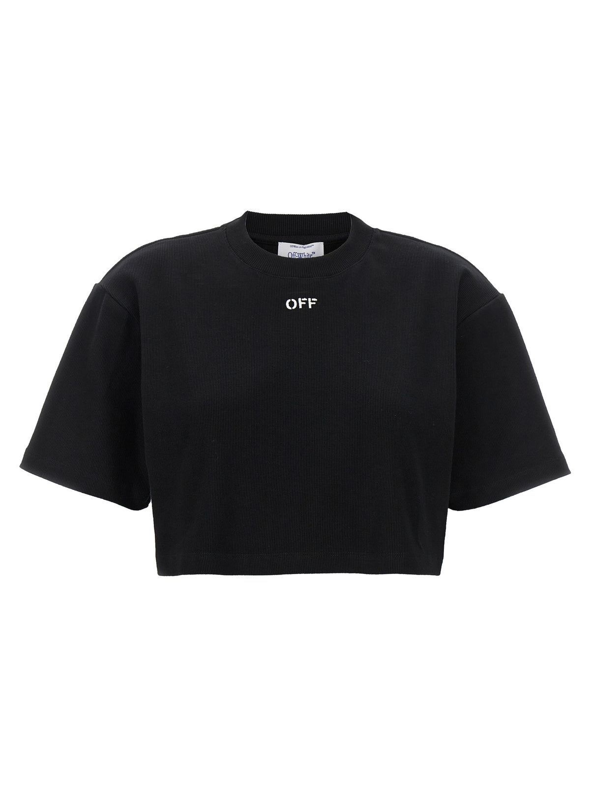 Off-White Schwarzes Baumwoll-T-Shirt