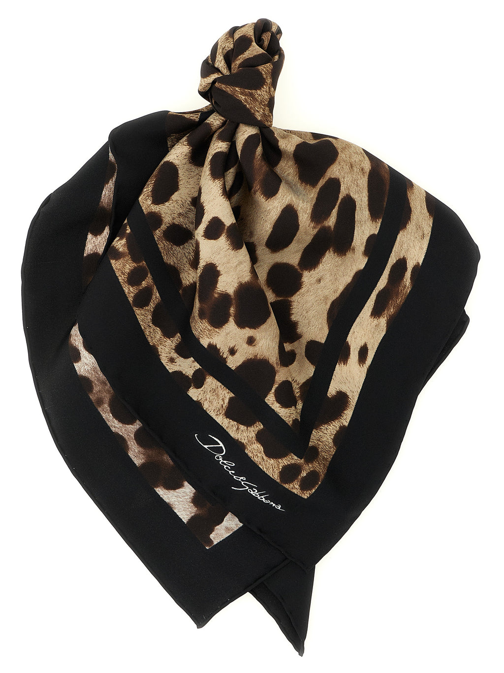 Dolce & Gabbana Brauner Seidenschal