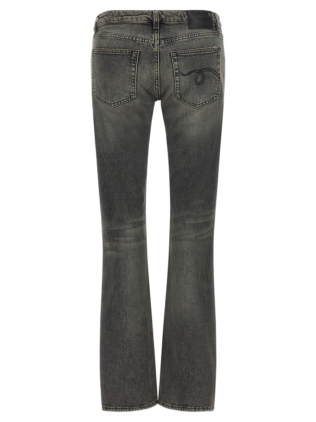 R13 Schwarze Bootcut-Jeans aus Baumwolle