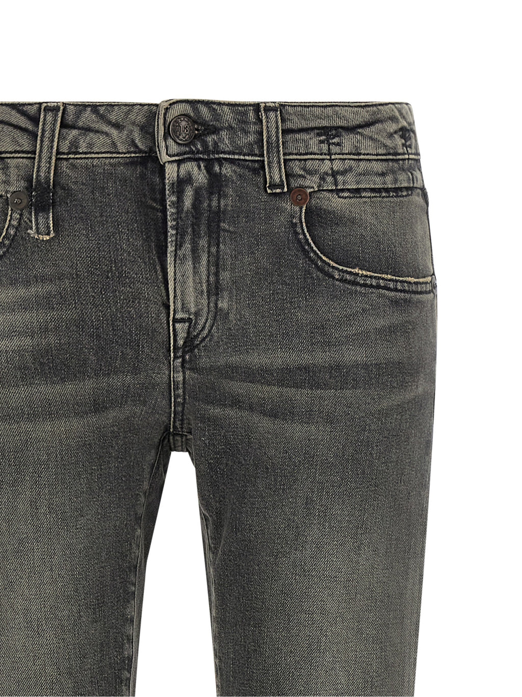 R13 Schwarze Bootcut-Jeans aus Baumwolle