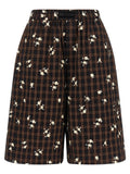 Ganni Braune Bio-Baumwoll-Bermudashorts