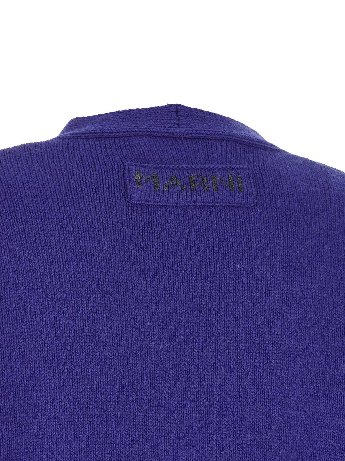 Marni Blauer Cardigan aus Schurwolle