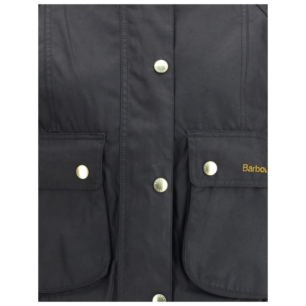 Barbour Schwarze Baumwoll-Shell-Jacke