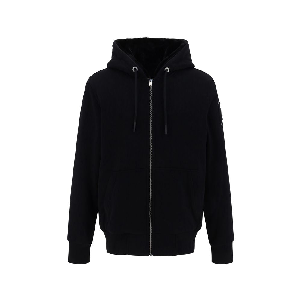 Moose Knuckles Schwarzer Hoodie aus Polyester