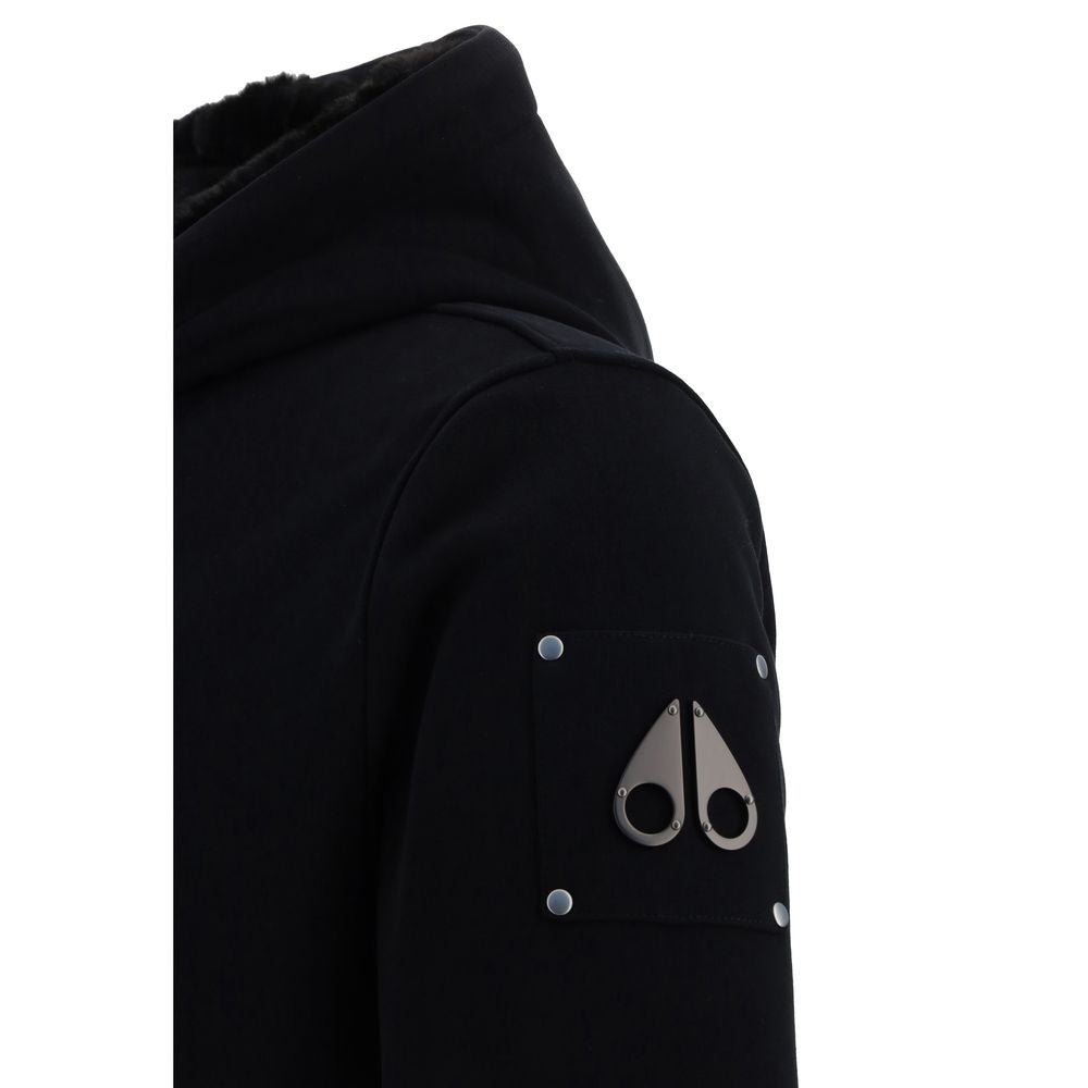 Moose Knuckles Schwarzer Hoodie aus Polyester