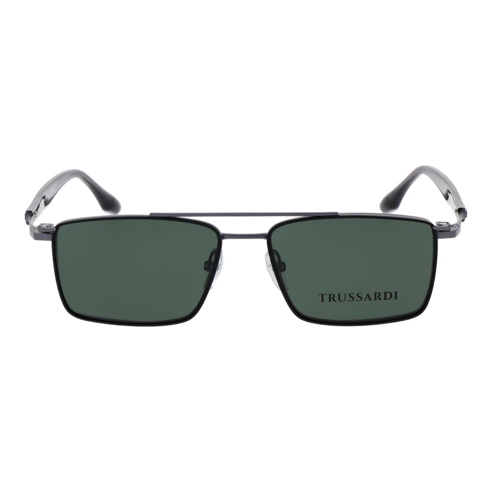 Trussardi Graue Titan-Brillenfassung