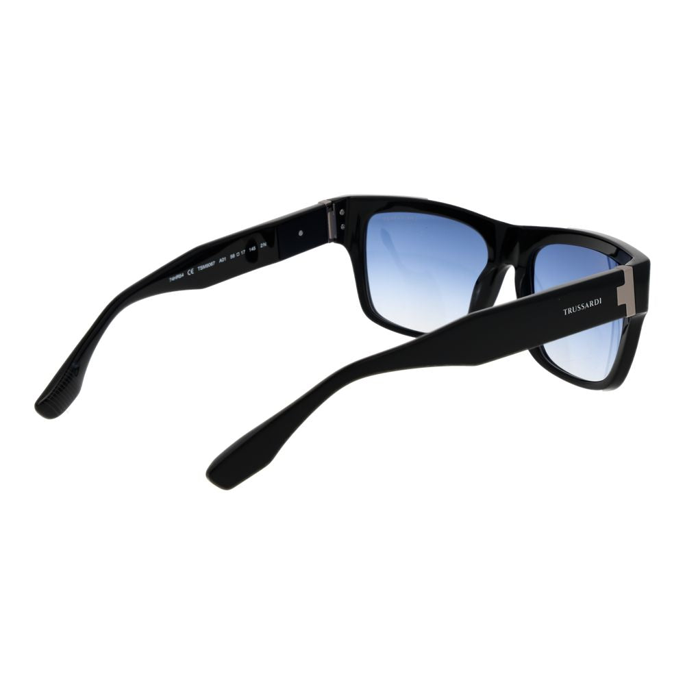 Trussardi Schwarze Sonnenbrille aus Acetat