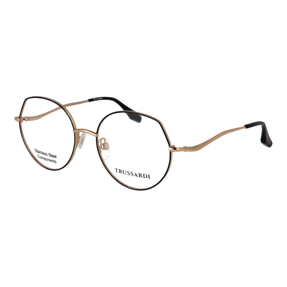 Trussardi Schwarze Edelstahlbrille (Gestell)