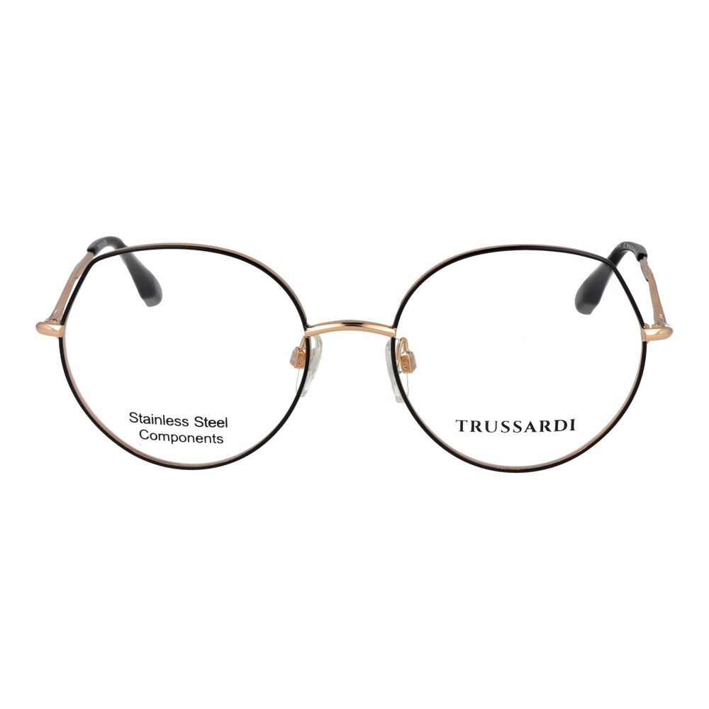 Trussardi Schwarze Edelstahlbrille (Gestell)