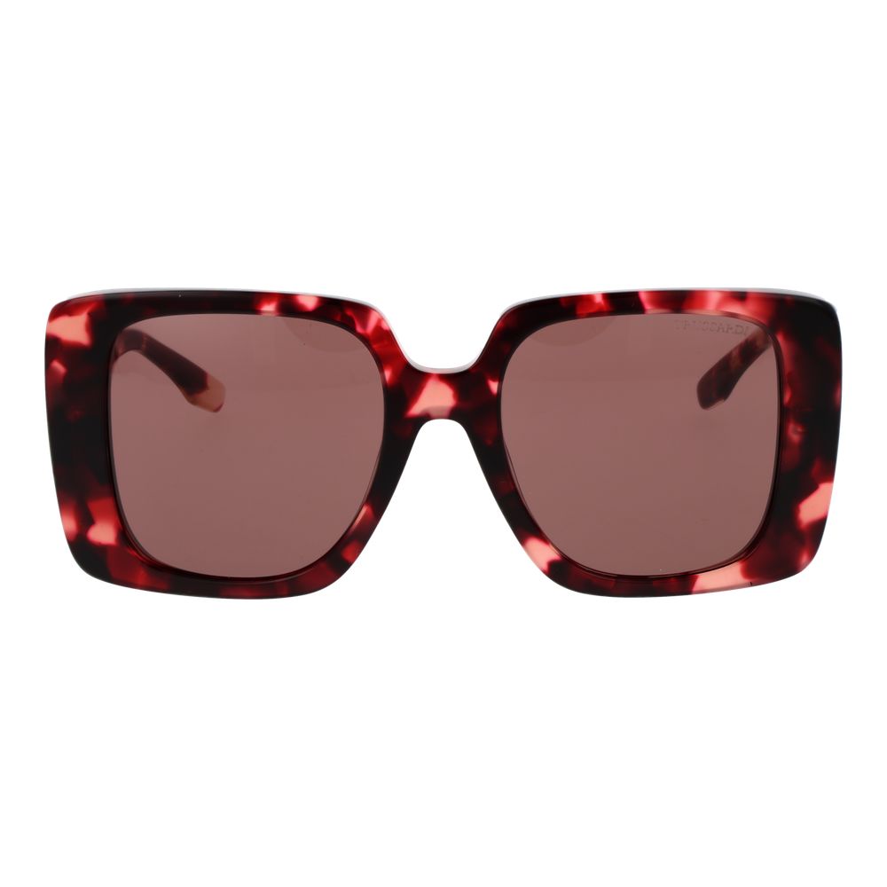 Trussardi Sonnenbrille aus Burgunderrotem Acetat