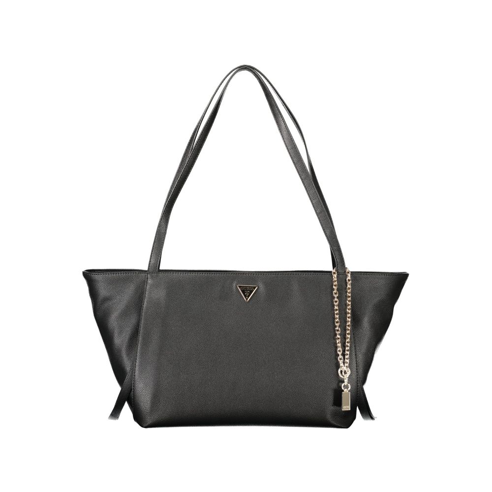 Guess Jeans Schwarze Handtasche aus Polyethylen