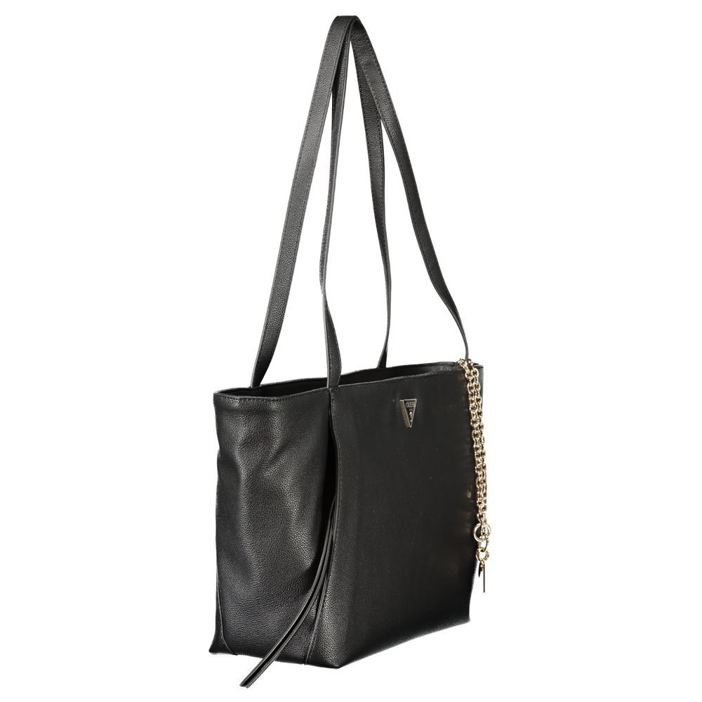 Guess Jeans Schwarze Handtasche aus Polyethylen